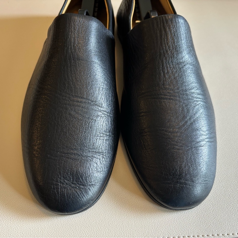 Sandro Black Leather Men's Slip-On Loafers - Picture 4 of 8